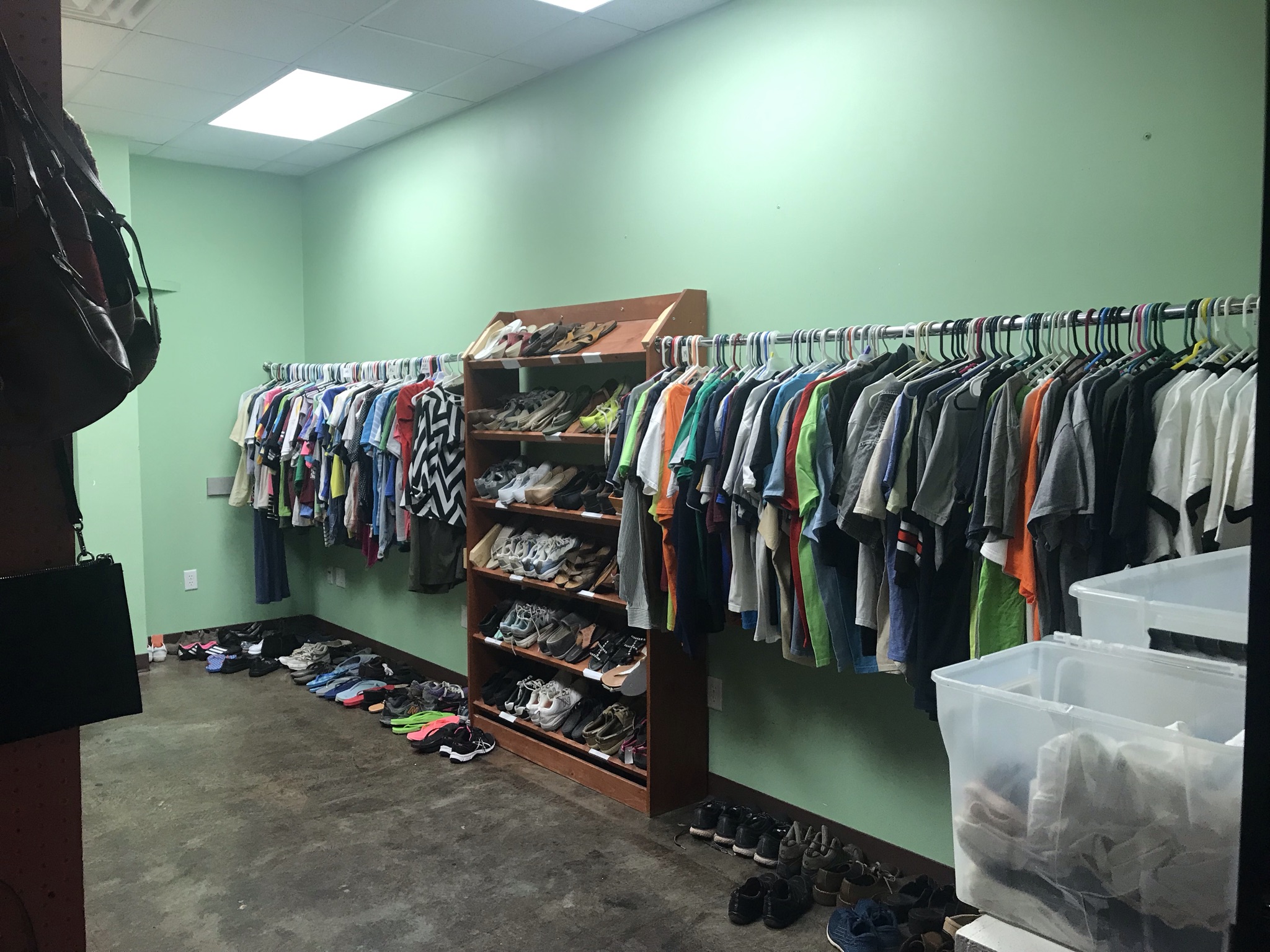 Clothing closet at Rare Breed Youth Services