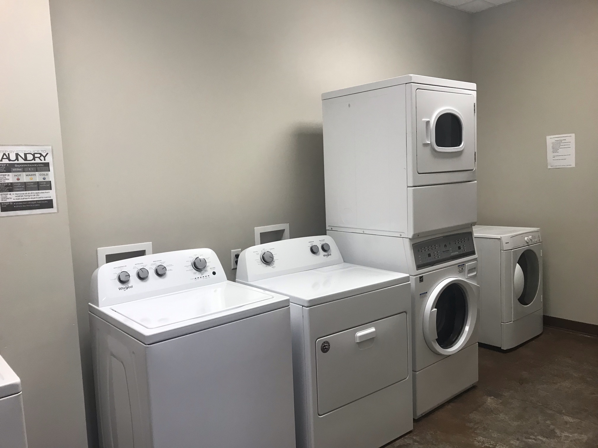 Laundry room at Rare Breed Youth Services